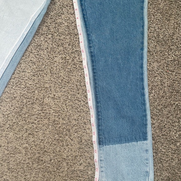 Princess Polly Blue and White Straight Leg Jeans - Picture 5 of 5
